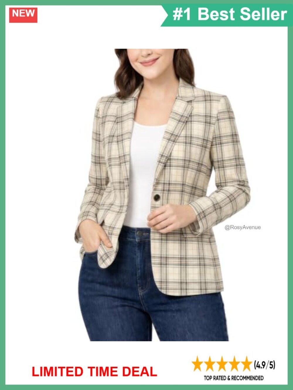 Women's Shawl Collar Open Front Blazer Jacket Zip Pockets